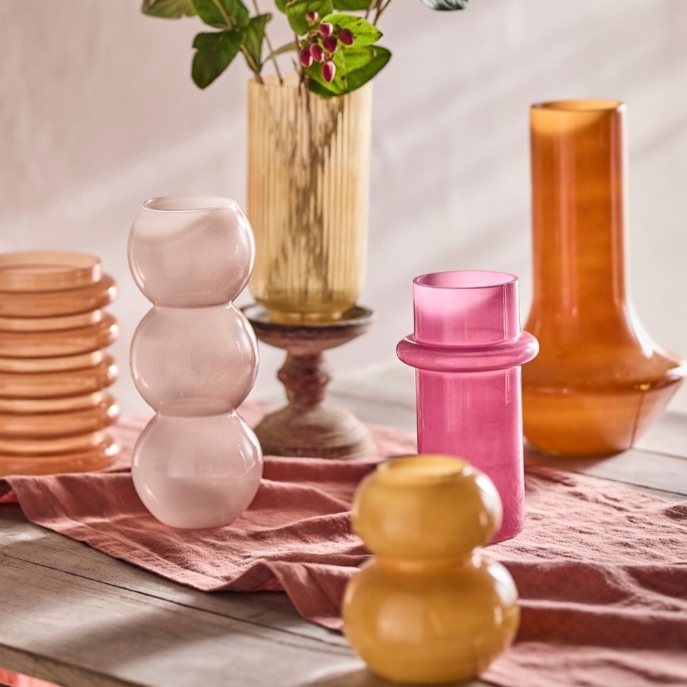 Pink stack spherical Vase - Picture 3 of 9